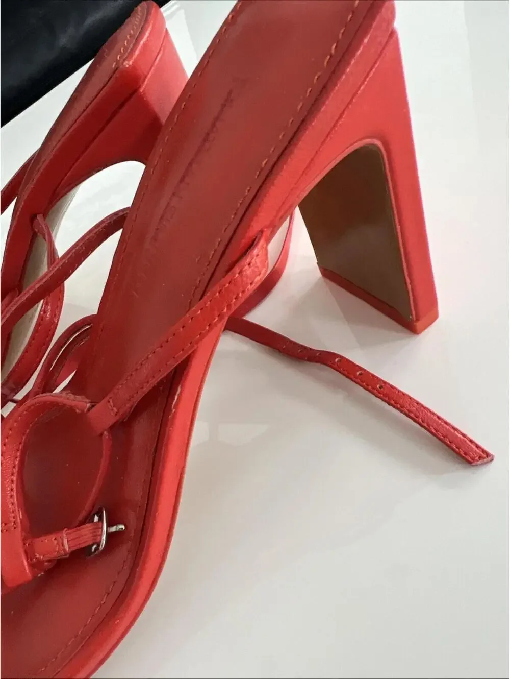 NEW Jonathan Simkhai MEGHAN HEELED WRAP SANDAL Dark Orange Size 41/US11